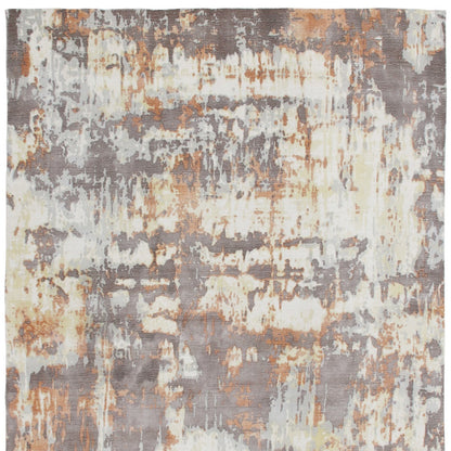 6' X 9' Brown Abstract Hand Loomed Area Rug