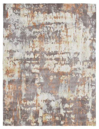 2' X 3' Brown Abstract Hand Loomed Area Rug