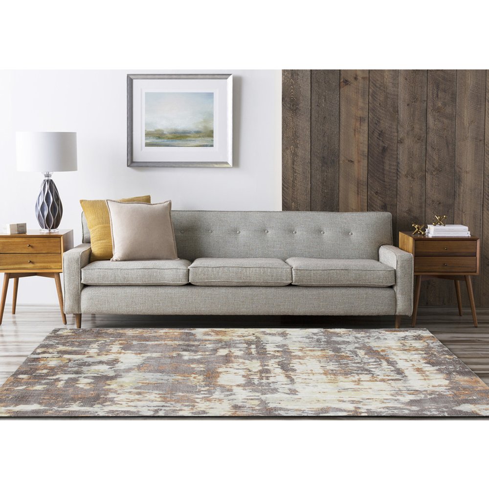 2' X 3' Brown Abstract Hand Loomed Area Rug