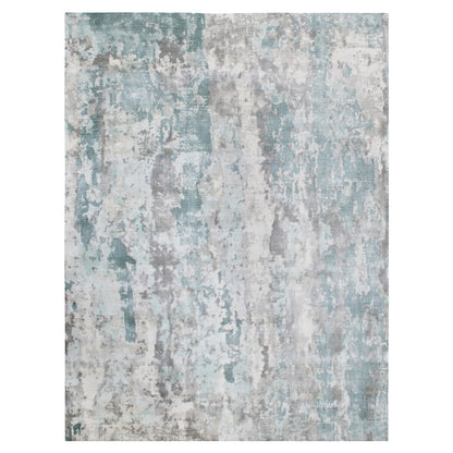 6' X 9' Blue Abstract Hand Loomed Area Rug