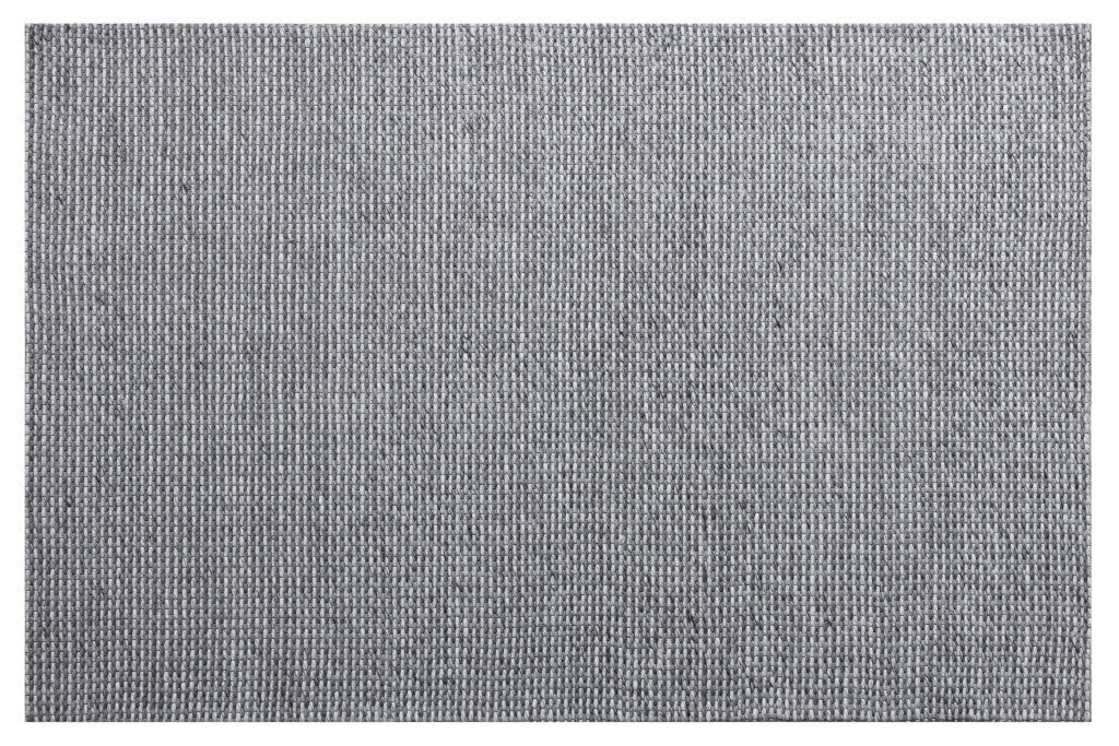 2' X 3' Gray Wool Striped Hand Woven Area Rug