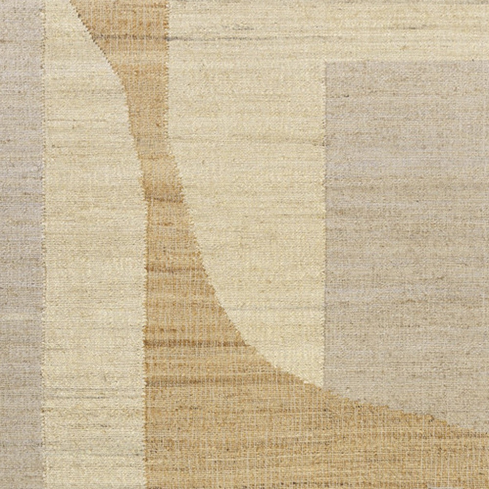 2' X 3' Ivory Abstract Hand Woven Area Rug