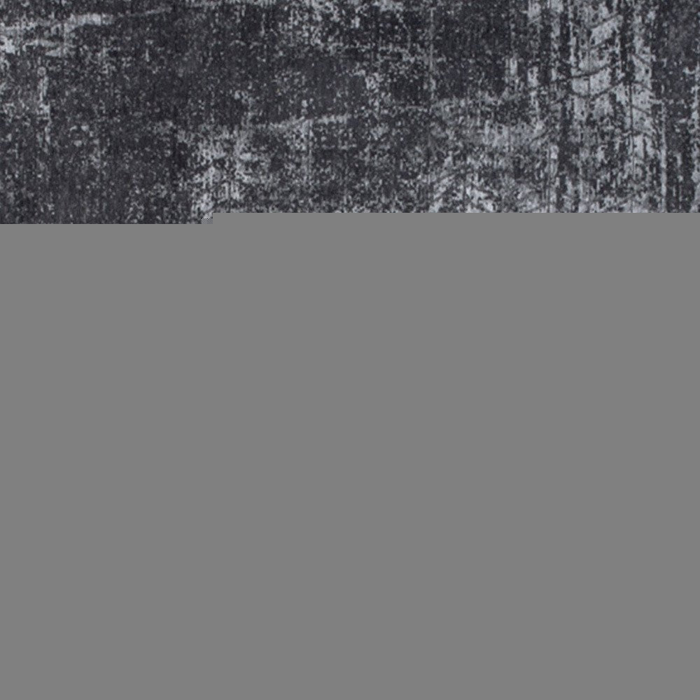 10' Black And Gray Chevron Runner Rug