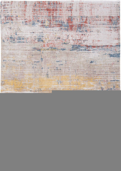 10' White Abstract Runner Rug