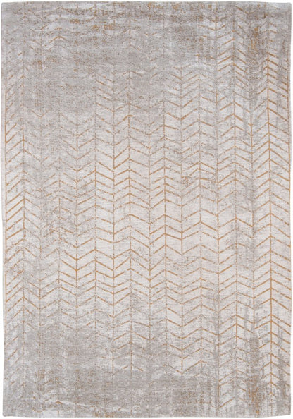 10' Gray And Yellow Chevron Runner Rug