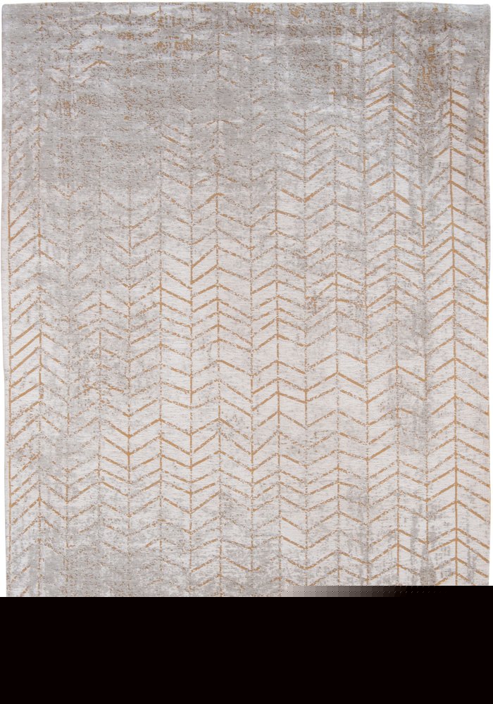10' Gray And Yellow Chevron Runner Rug