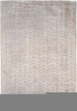 10' Gray And Yellow Chevron Runner Rug