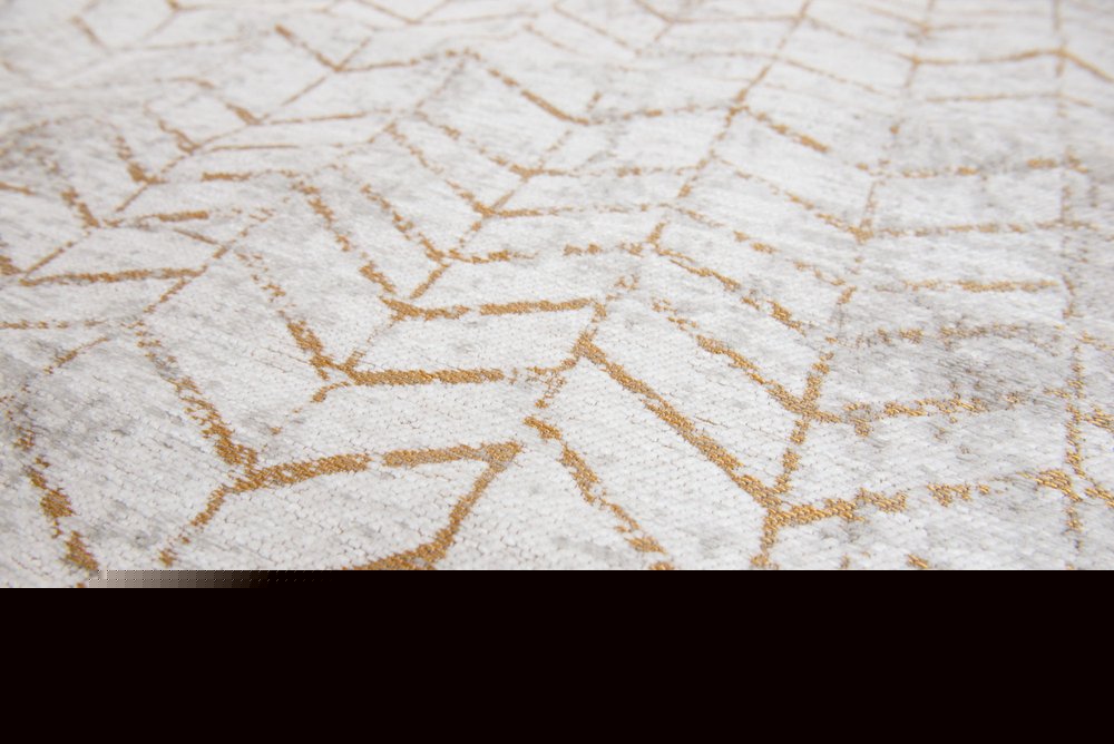 10' Gray And Yellow Chevron Runner Rug