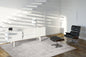 10' Gray And White Chevron Runner Rug