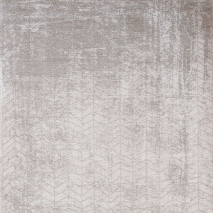 10' Gray and White Chevron Non Skid Area Rug