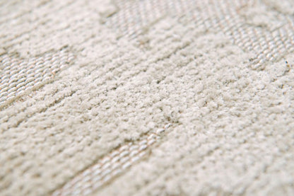 10' Beige And Gray Abstract Runner Rug