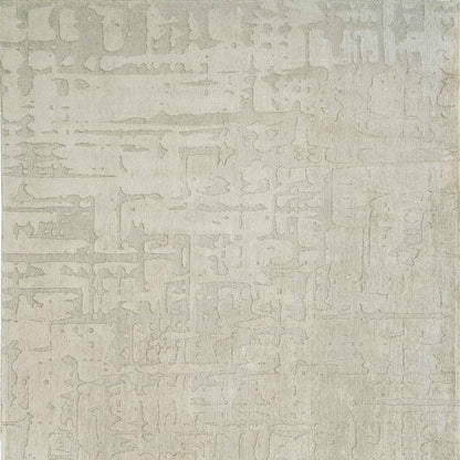 10' Beige And Gray Abstract Runner Rug