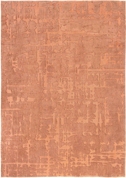 10' Orange Abstract Non Skid Area Rug