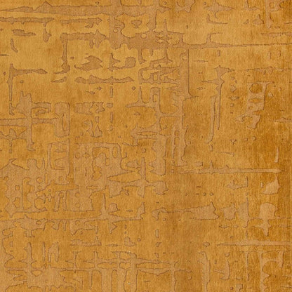 10' Yellow Abstract Runner Rug