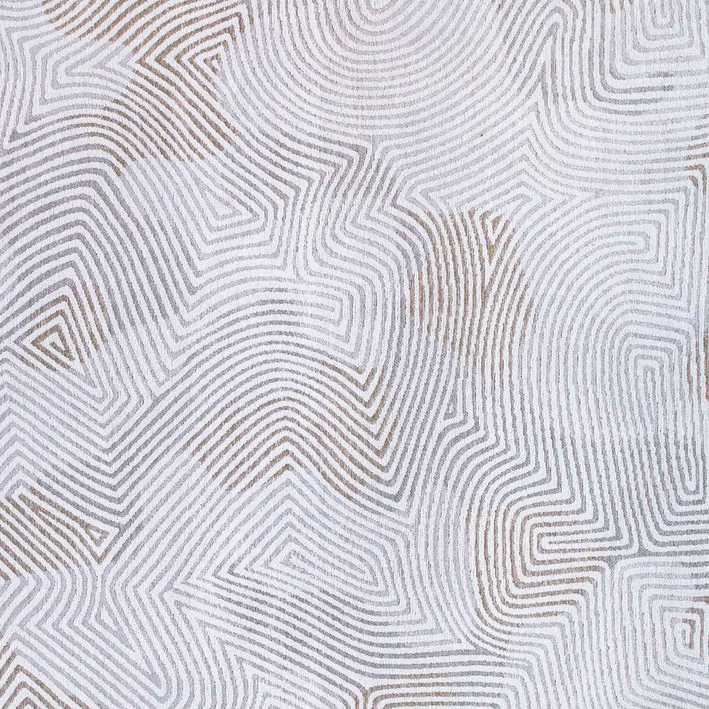 10' White Abstract Non Skid Area Rug