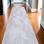 10' White Abstract Non Skid Area Rug