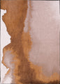 9' X 13' Yellow and Brown Abstract Non Skid Area Rug