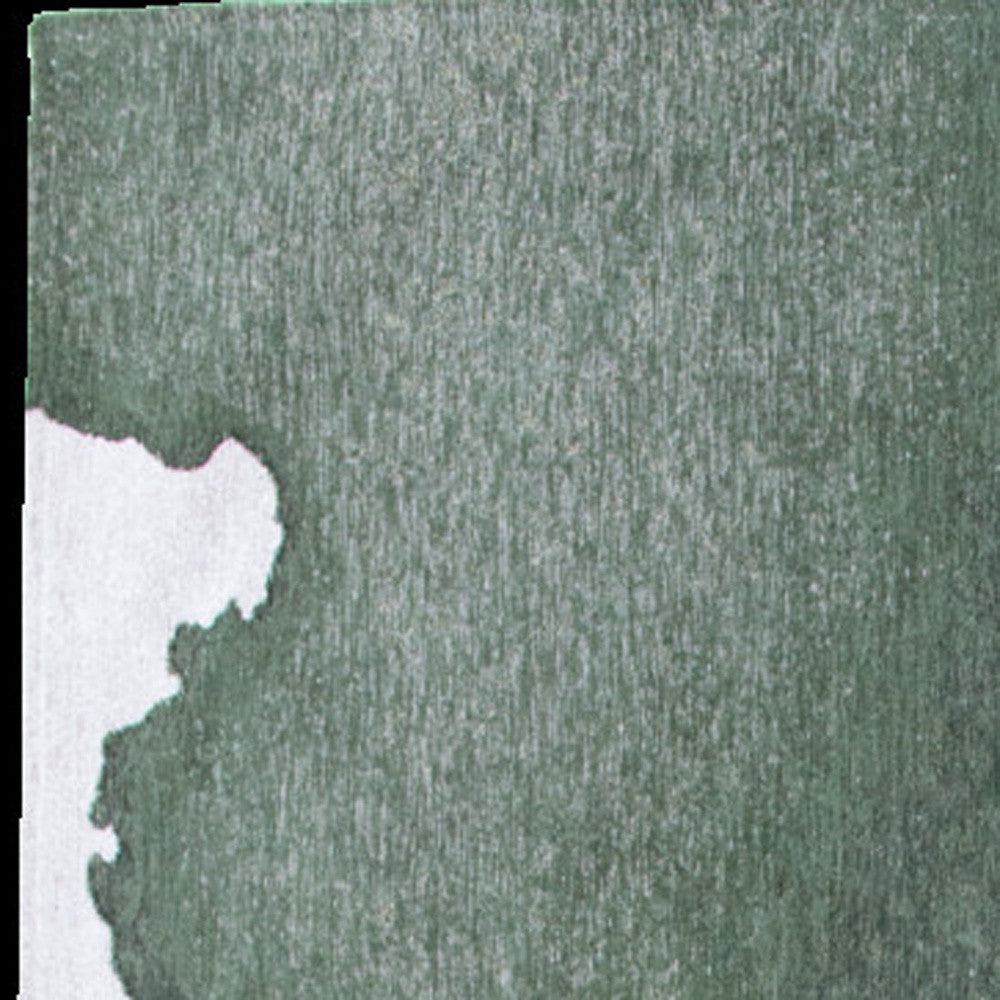 7' X 9' Gray and Green Abstract Non Skid Area Rug