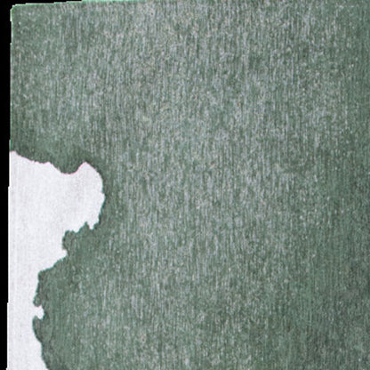 9' X 13' Gray and Green Abstract Non Skid Area Rug