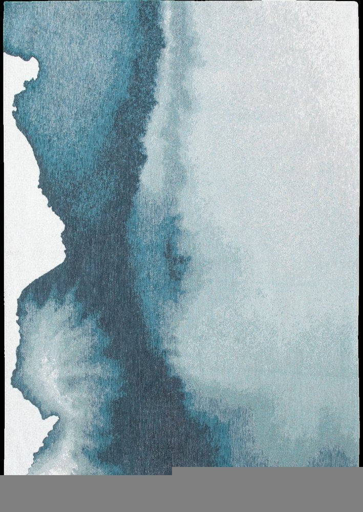 9' X 13' Blue and Gray Abstract Non Skid Area Rug