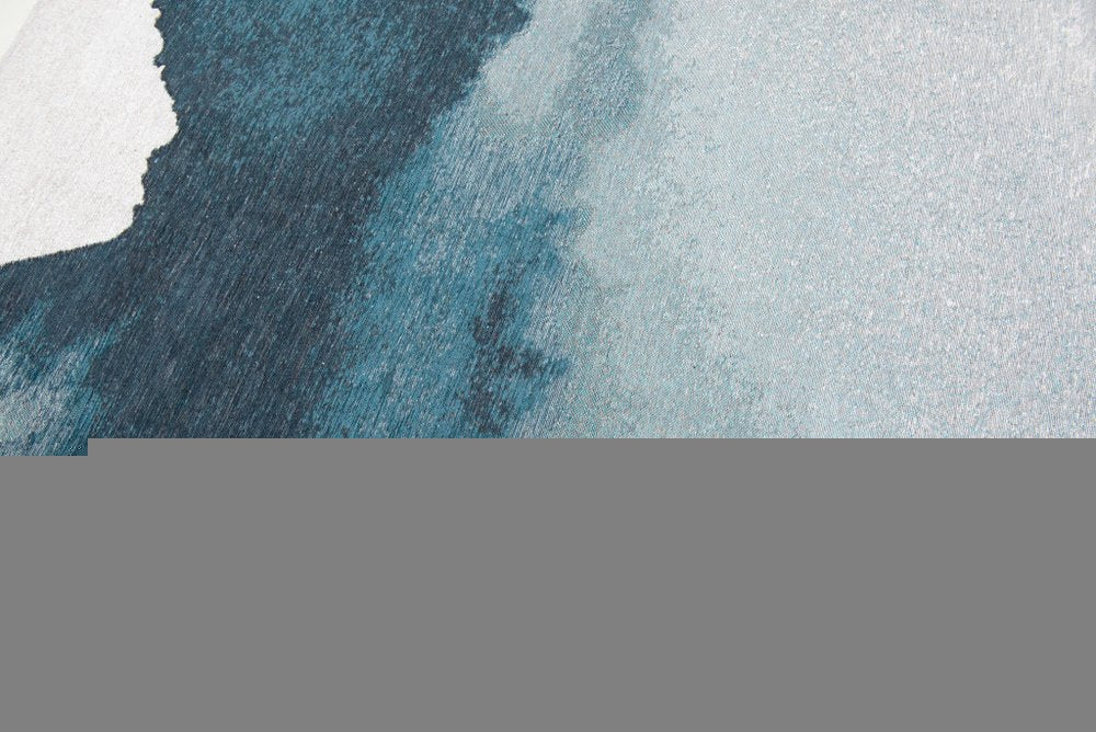 9' X 13' Blue and Gray Abstract Non Skid Area Rug