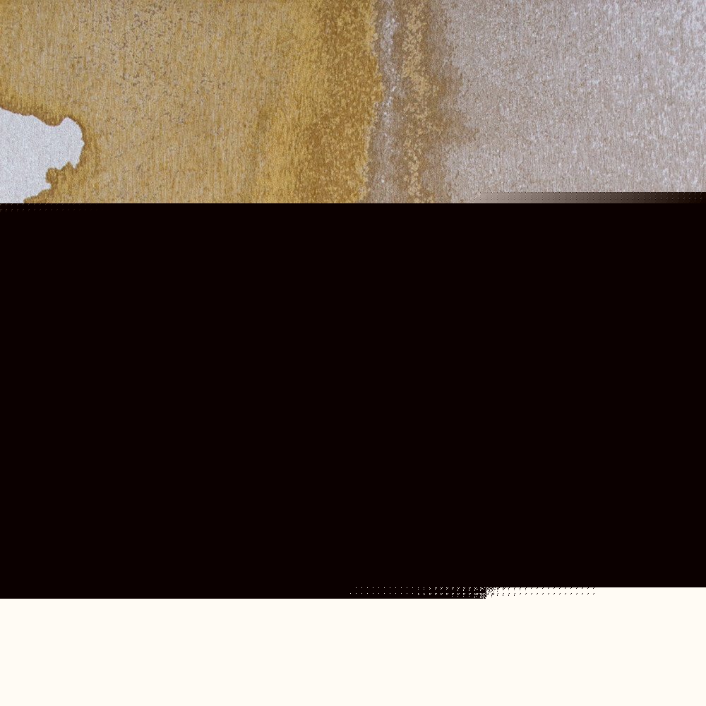 3' X 5' Gray and Yellow Abstract Non Skid Area Rug