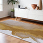 6' X 8' Gray and Yellow Abstract Non Skid Area Rug