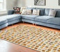 6' X 8' Brown and Beige Geometric Non Skid Area Rug