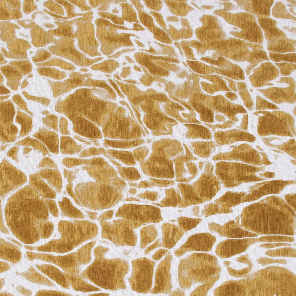 3' X 5' Yellow and Brown Abstract Non Skid Area Rug