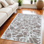 5' X 7' Gray Abstract Non Skid Area Rug