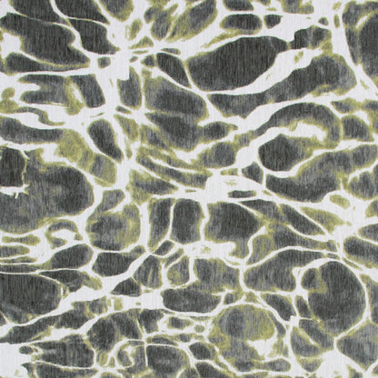 10' Green and White Abstract Non Skid Area Rug