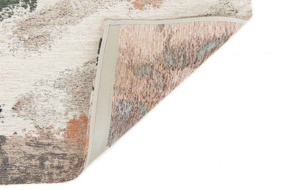 5' X 7' Gray and Orange Abstract Non Skid Area Rug