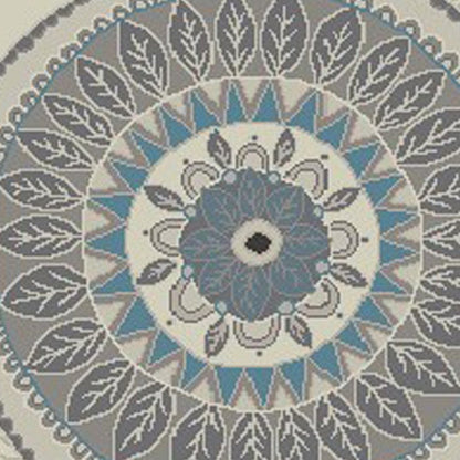 8' X 10' Ivory and Gray Geometric Area Rug