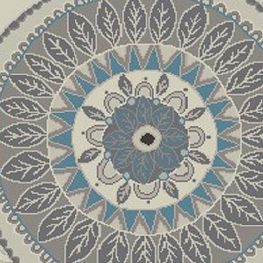 8' X 10' Ivory and Gray Geometric Area Rug