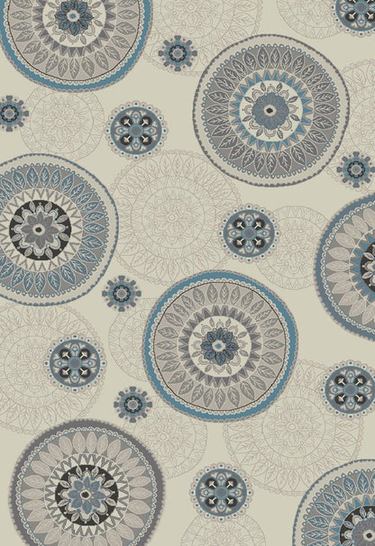 8' X 10' Ivory and Gray Geometric Area Rug