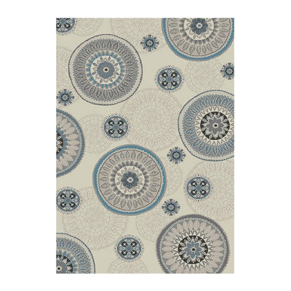 8' X 10' Ivory and Gray Geometric Area Rug