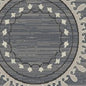 5' X 8' Gray and Ivory Geometric Area Rug