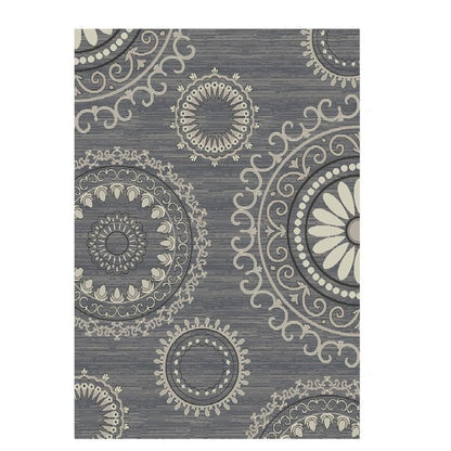 8' X 10' Gray and Ivory Geometric Area Rug
