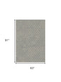 5' X 8' Beige and Gray Geometric Area Rug