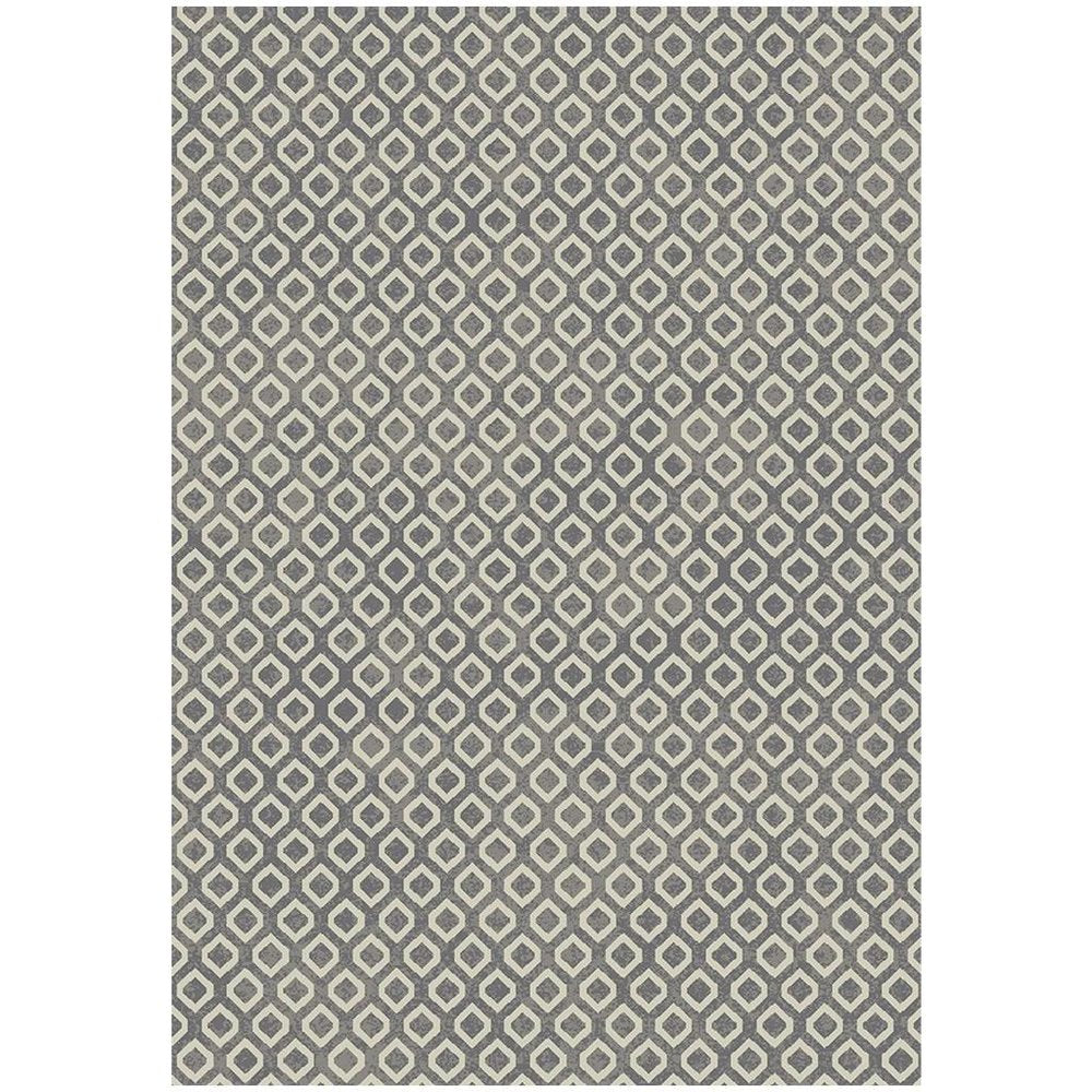 5' X 8' Beige and Gray Geometric Area Rug