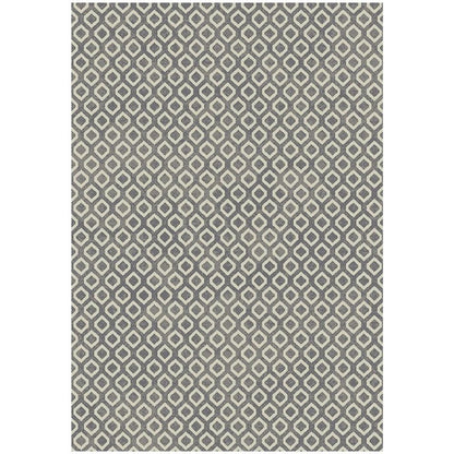 5' X 8' Beige and Gray Geometric Area Rug