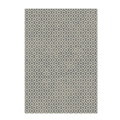 5' X 8' Beige and Gray Geometric Area Rug