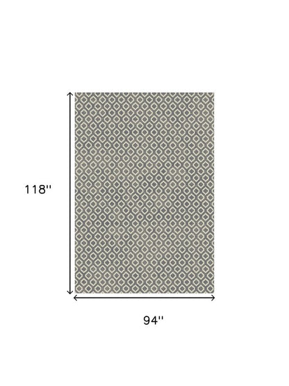 5' X 8' Beige and Gray Geometric Area Rug