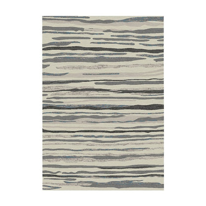 8' X 10' Beige and Gray Abstract Area Rug