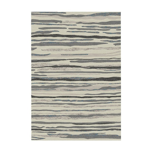 8' X 10' Beige and Gray Abstract Area Rug