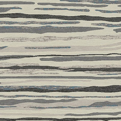 5' X 8' Beige and Gray Abstract Area Rug