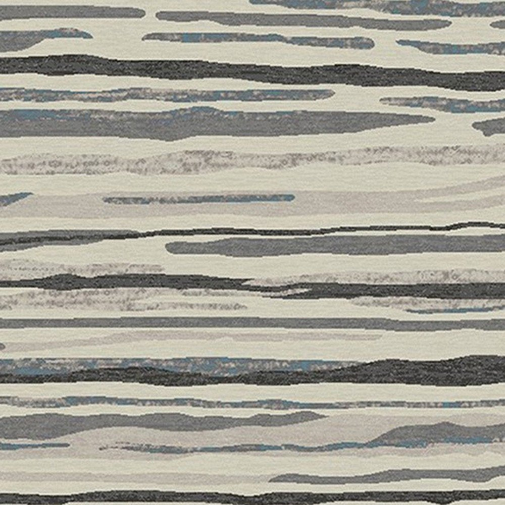 8' X 10' Beige and Gray Abstract Area Rug