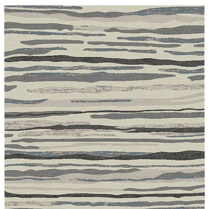8' X 10' Beige and Gray Abstract Area Rug