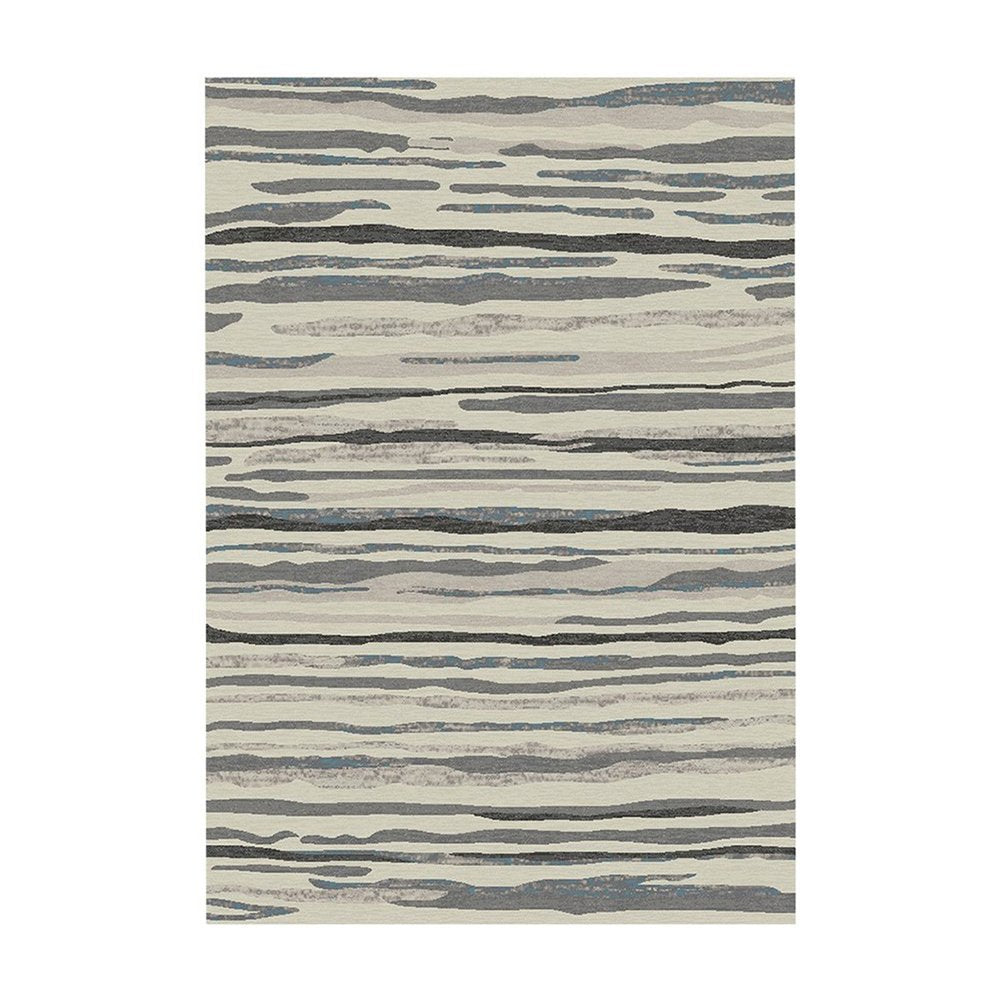8' X 10' Beige and Gray Abstract Area Rug