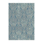 5' X 8' Ivory Blue and Gray Damask Distressed Area Rug